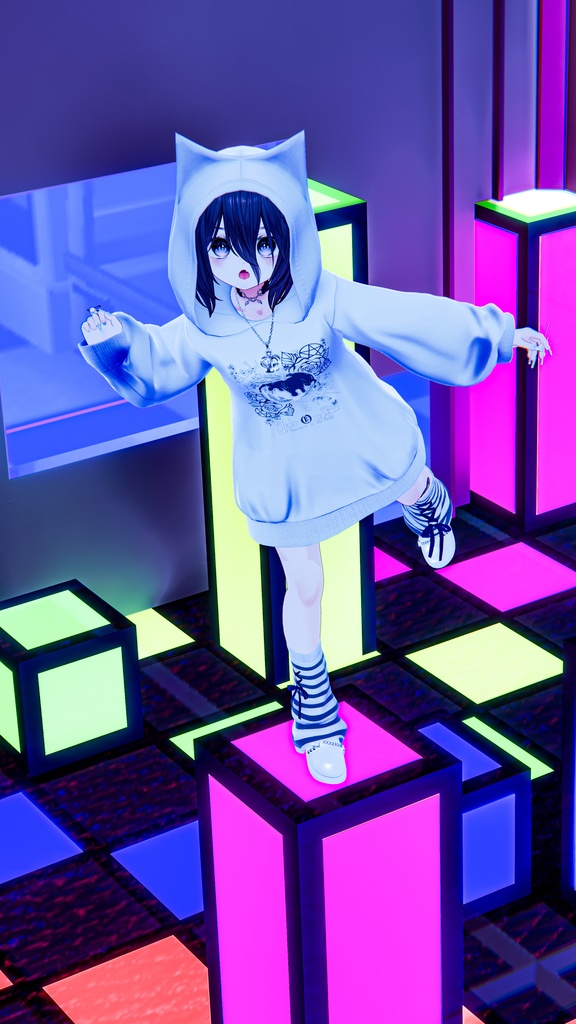 【 #Deorart モデル No.7】NoirCat  15アバター対応  #BLUESTELLA