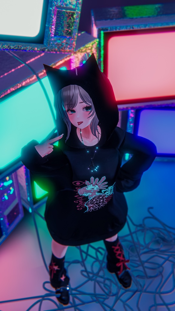 【 #Deorart モデル No.7】NoirCat  15アバター対応  #BLUESTELLA