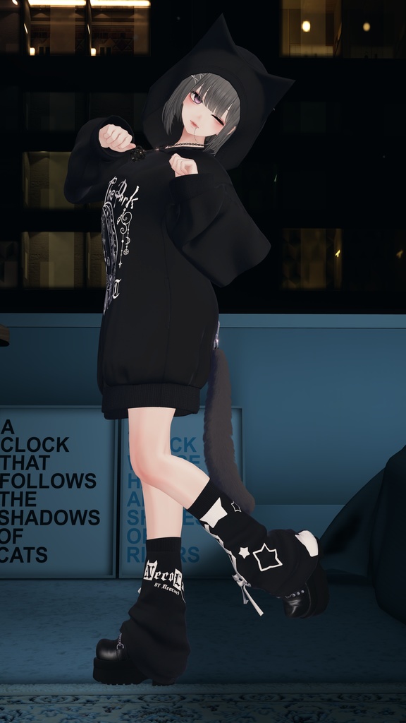 【 #Deorart モデル No.7】NoirCat  15アバター対応  #BLUESTELLA