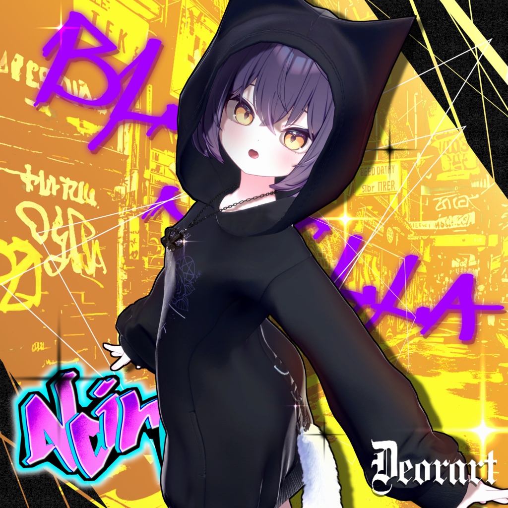 【 #Deorart モデル No.7】NoirCat  15アバター対応  #BLUESTELLA