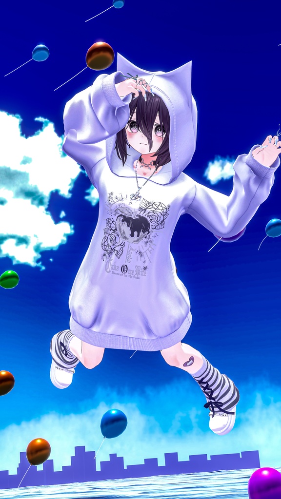 【 #Deorart モデル No.7】NoirCat  15アバター対応  #BLUESTELLA