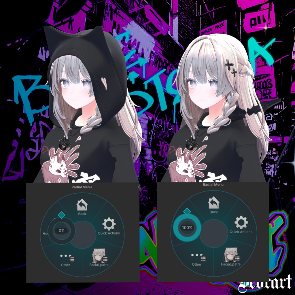 【 #Deorart モデル No.7】NoirCat  15アバター対応  #BLUESTELLA