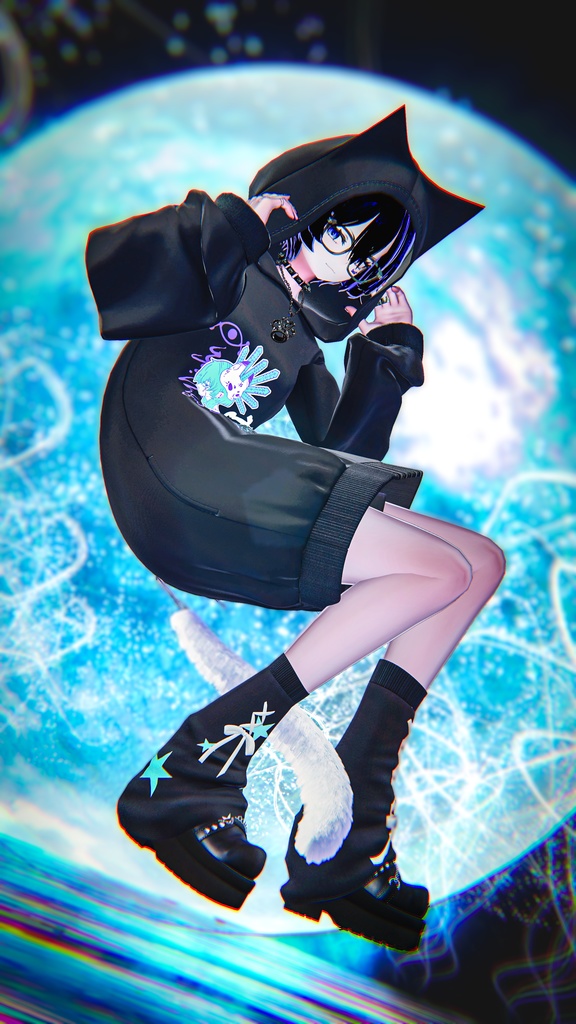 【 #Deorart モデル No.7】NoirCat  15アバター対応  #BLUESTELLA