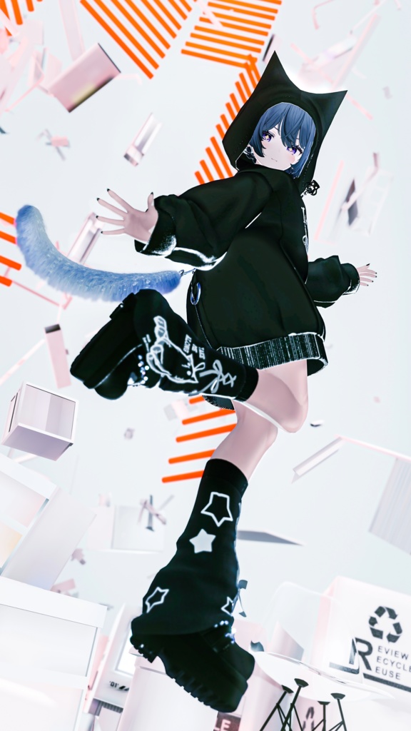 【 #Deorart モデル No.7】NoirCat  15アバター対応  #BLUESTELLA