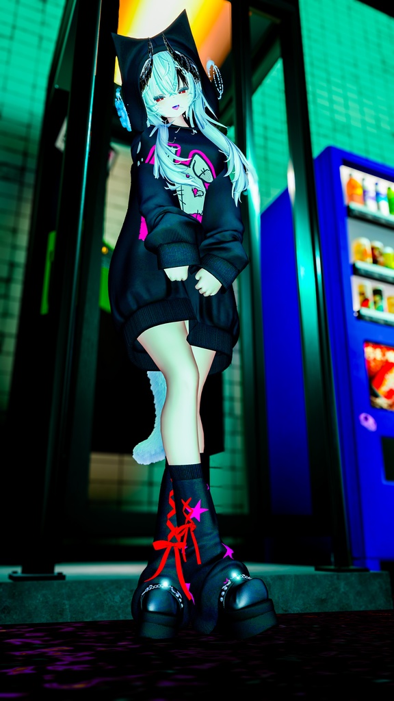 【 #Deorart モデル No.7】NoirCat  15アバター対応  #BLUESTELLA