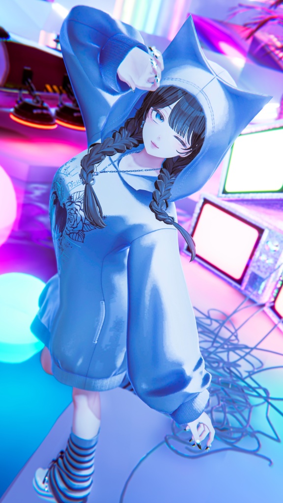 【 #Deorart モデル No.7】NoirCat  15アバター対応  #BLUESTELLA