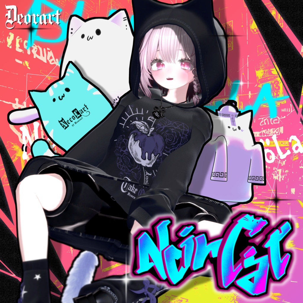 【 #Deorart モデル No.7】NoirCat  15アバター対応  #BLUESTELLA
