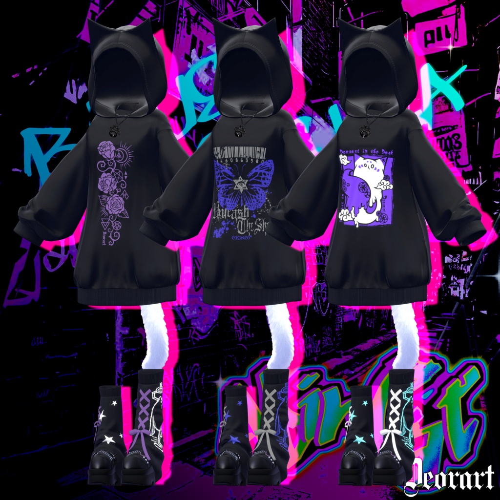 【 #Deorart モデル No.7】NoirCat  15アバター対応  #BLUESTELLA