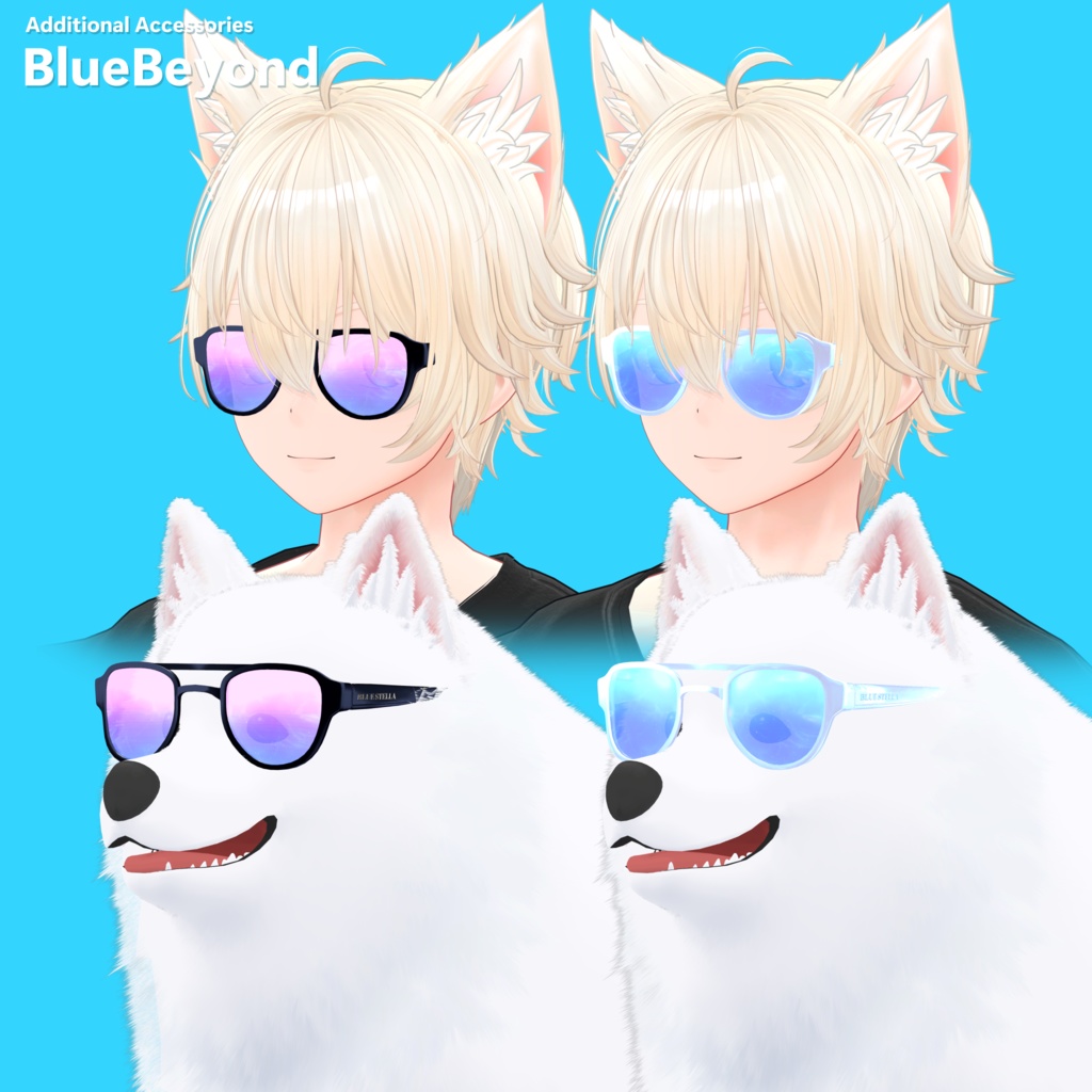 【オリジナル3Dモデル】彼方-Kanata-&此方-Konata- #BLUESTELLA