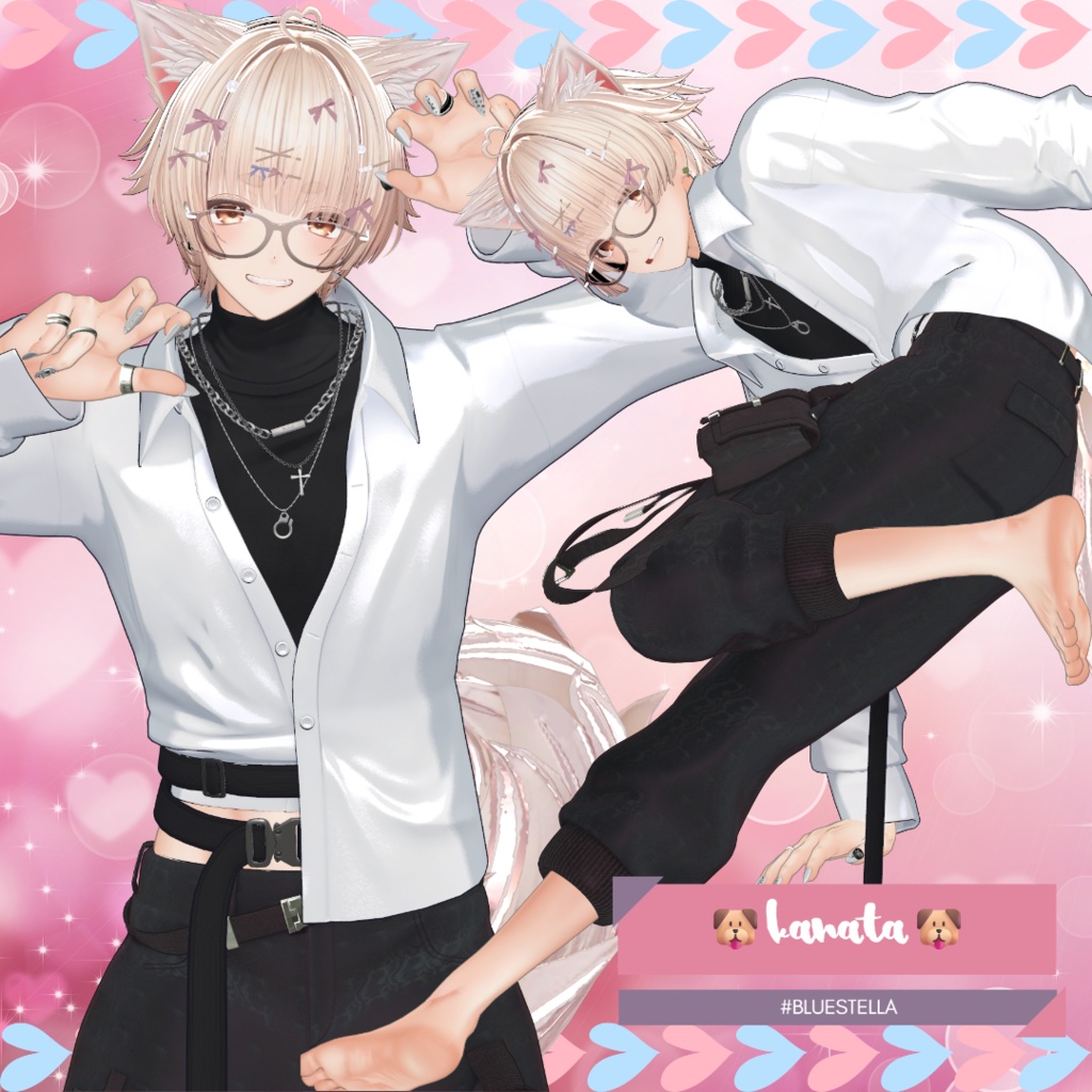 【オリジナル3Dモデル】彼方-Kanata-&此方-Konata- #BLUESTELLA