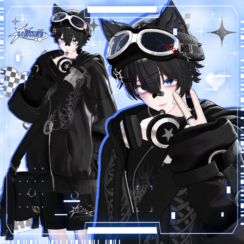 【オリジナル3Dモデル】彼方-Kanata-&此方-Konata- #BLUESTELLA