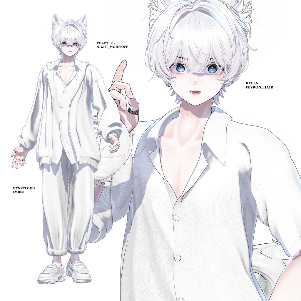 【オリジナル3Dモデル】彼方-Kanata-&此方-Konata- #BLUESTELLA