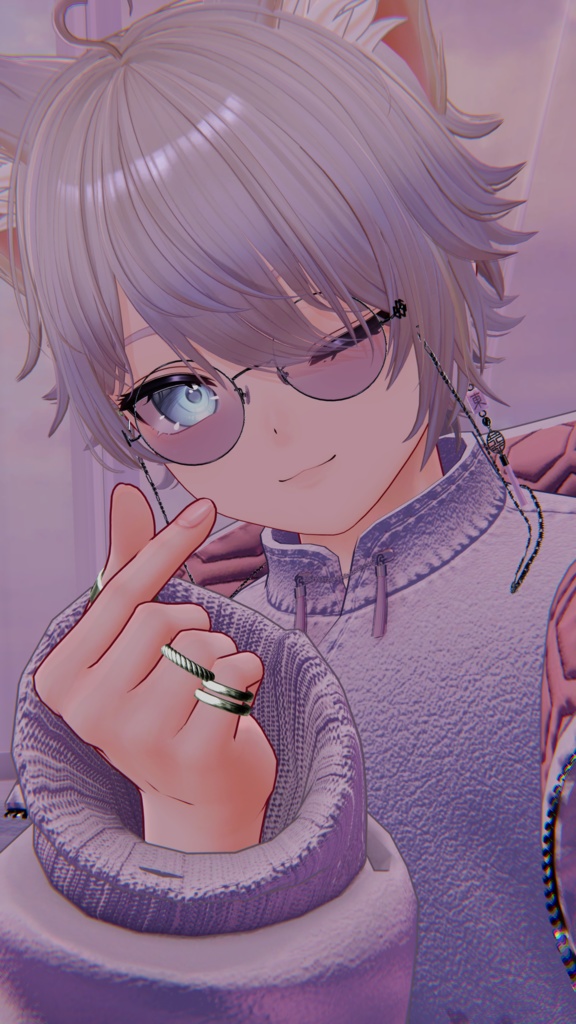 【オリジナル3Dモデル】彼方-Kanata-&此方-Konata- #BLUESTELLA