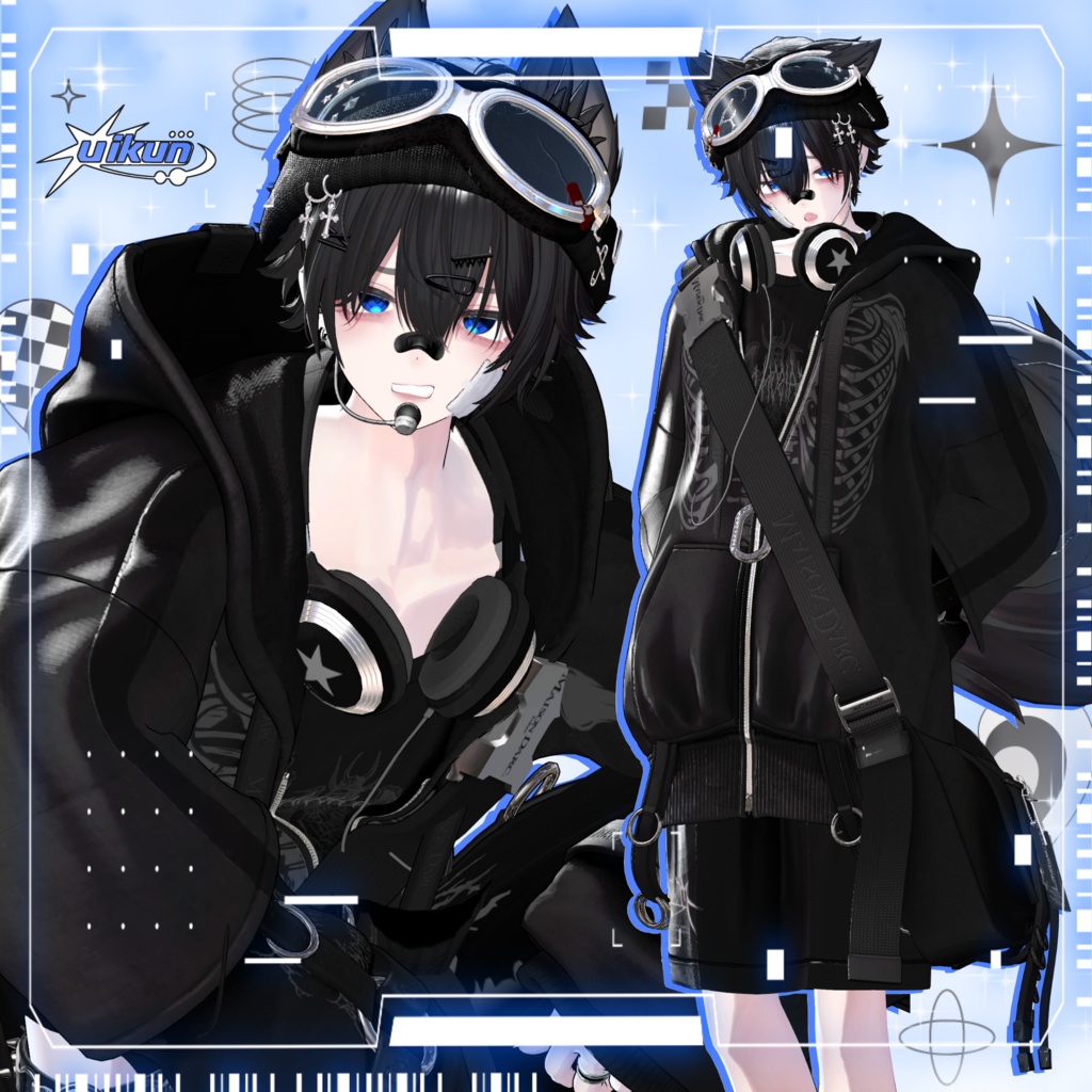 【オリジナル3Dモデル】彼方-Kanata-&此方-Konata- #BLUESTELLA