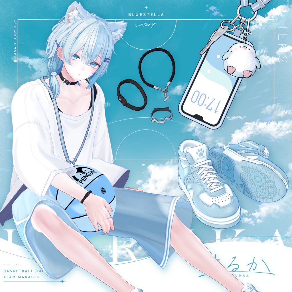 ✨発売記念SALE✨【オリジナル3Dモデル】はるか-Haruka- #BLUESTELLA 男性アバター