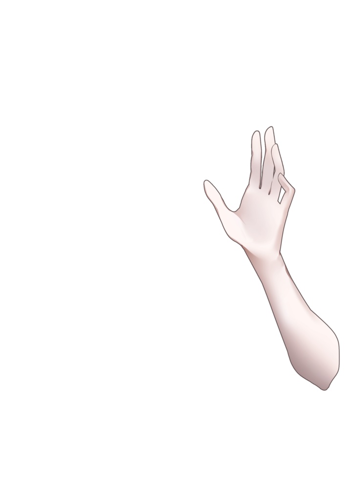 【手_素材】かけごえをするときの手の素材