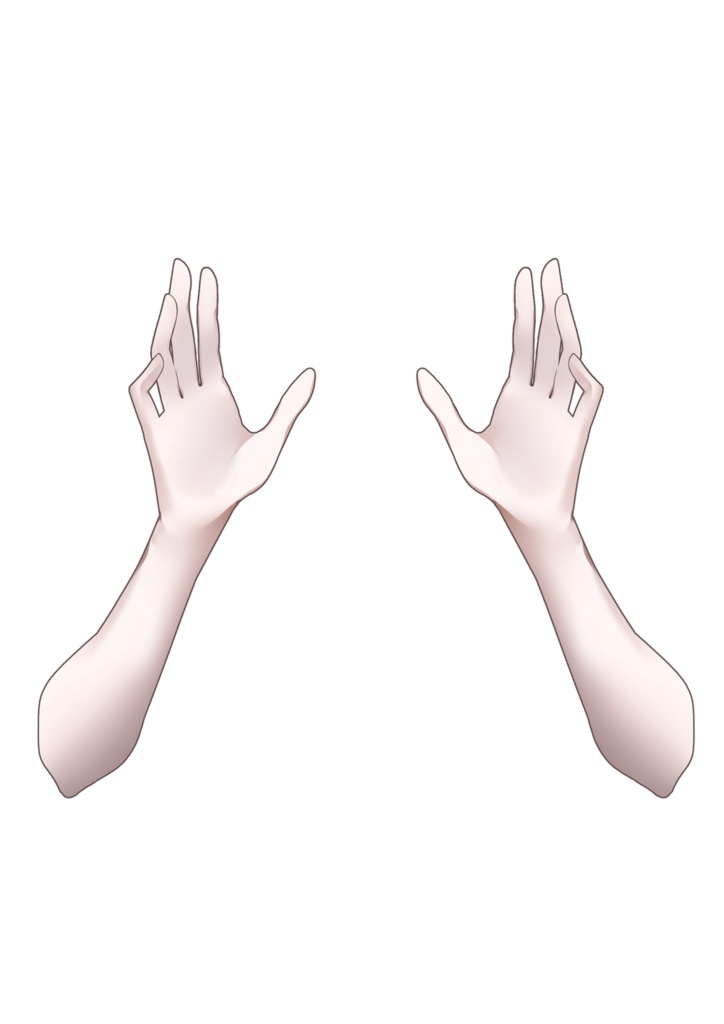 【手_素材】かけごえをするときの手の素材