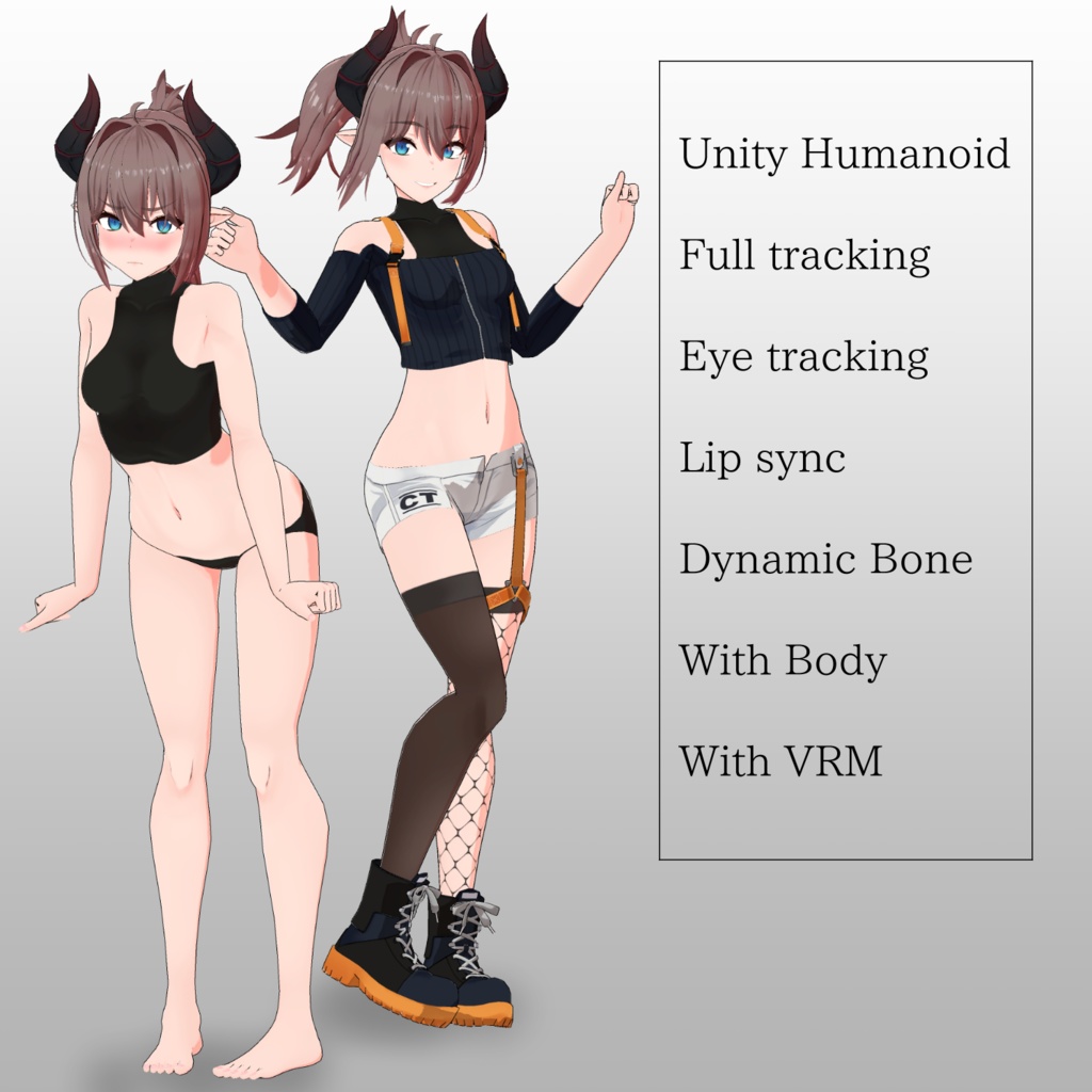 VRChat向け3Dモデル『レナ・カクテル-Lena Cocktail-』Ver1.14