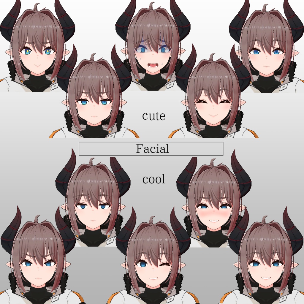 VRChat向け3Dモデル『レナ・カクテル-Lena Cocktail-』Ver1.14