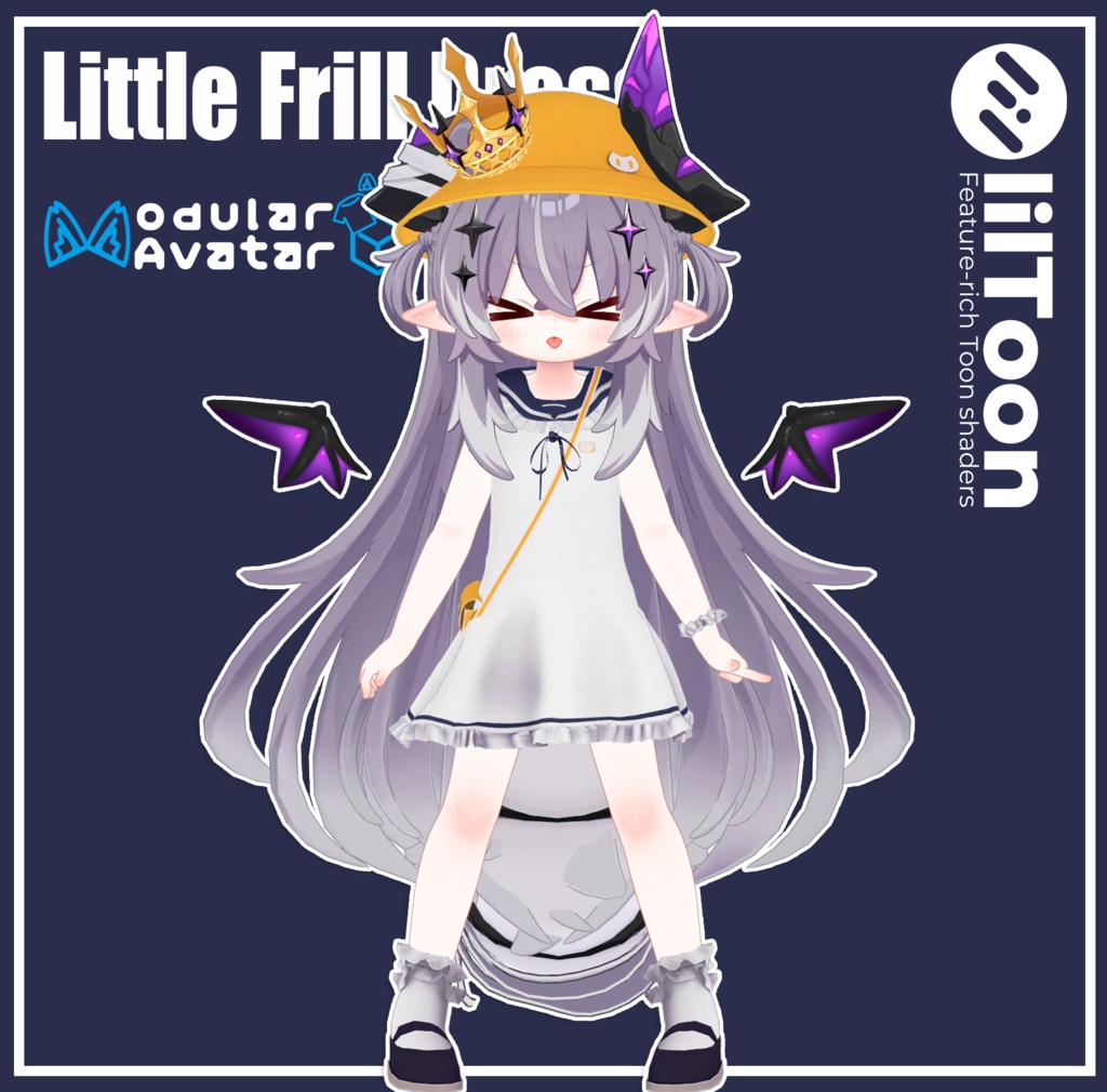【12アバター対応】衣装3Dモデル『Little Frill Dress』