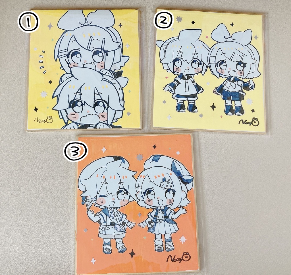 手描きミニ色紙