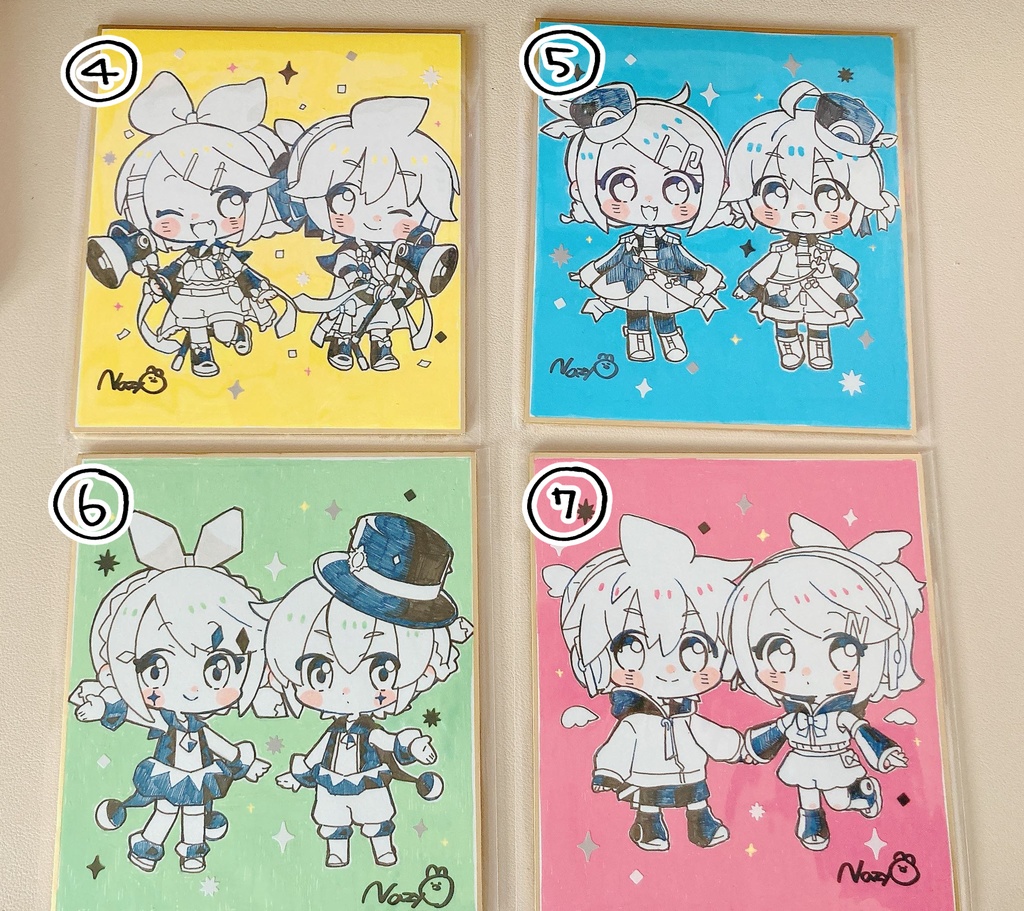 手描きミニ色紙