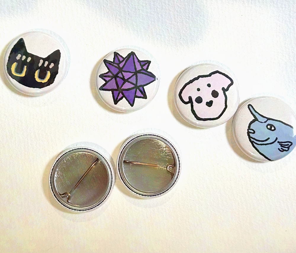 ミニ缶バッヂ6個セット