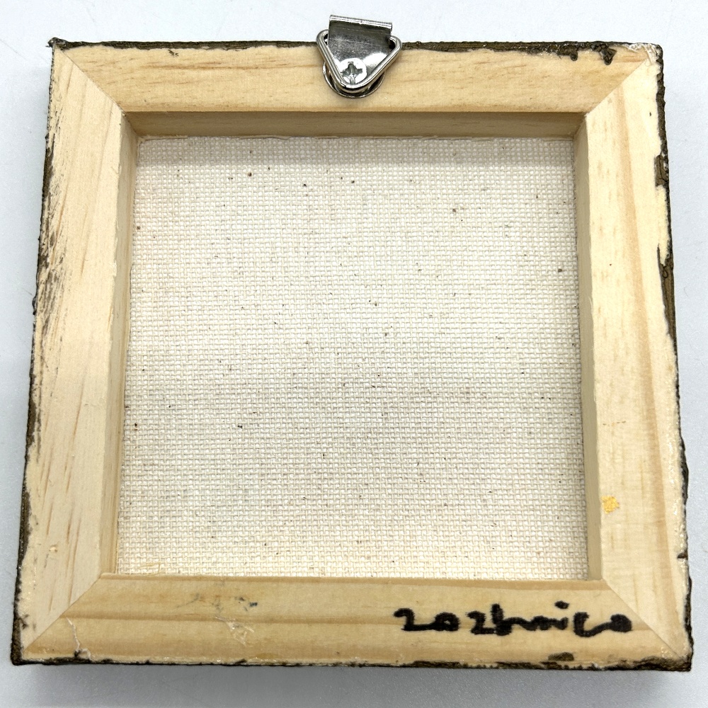 ミニアクリルキャンバス画【おすましオレンジ猫】10cm