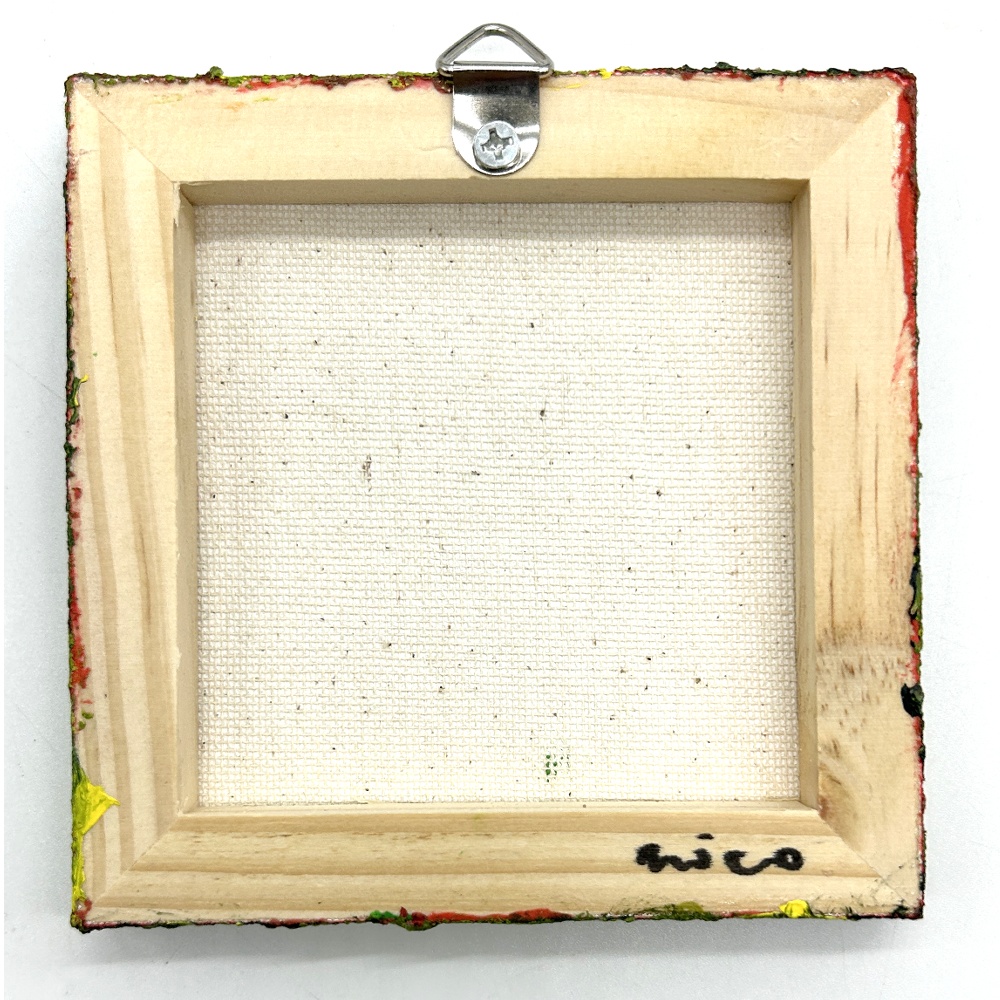 ミニアクリルキャンバス画 猫【オータムキャット】10cm