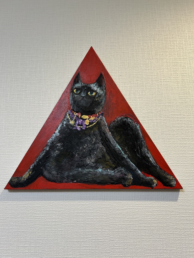 猫は神である　アクリル画