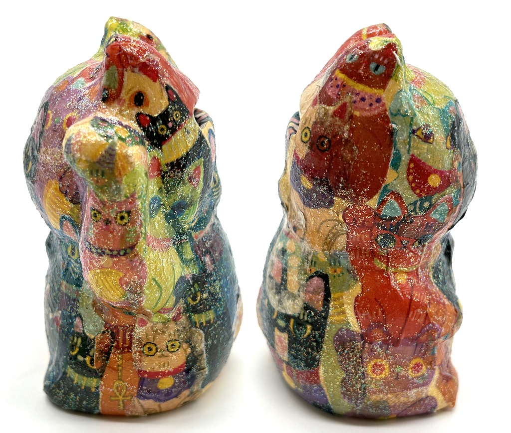 こんにちは招き猫 左手 キラキラ