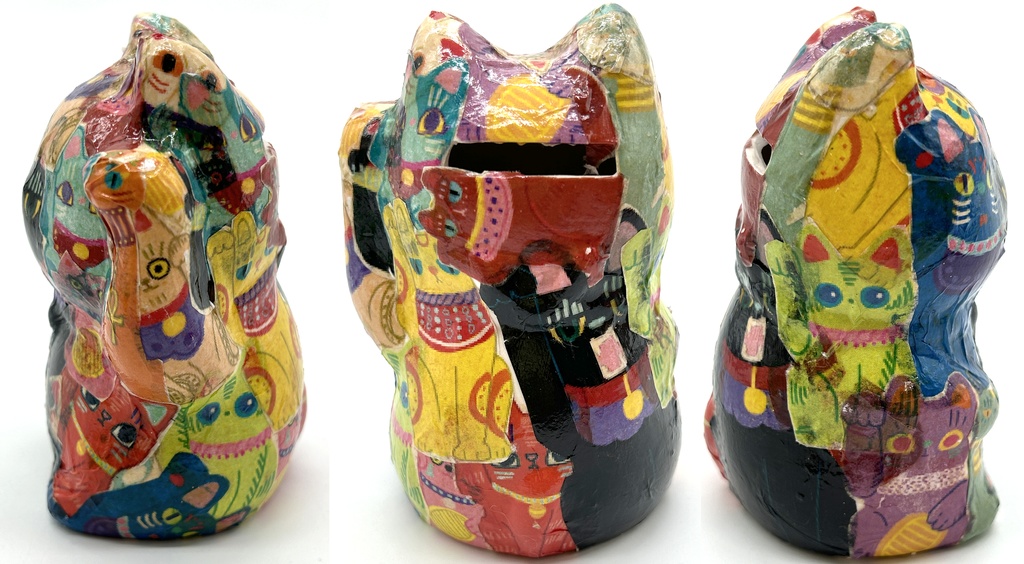 こんにちは招き猫 左手