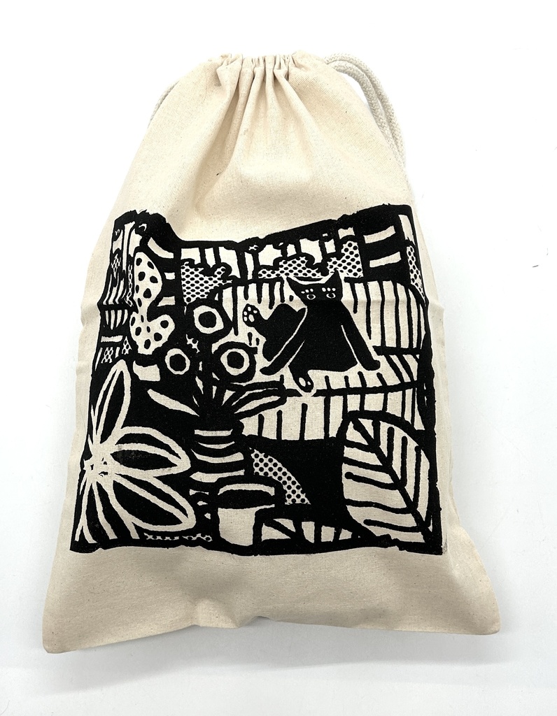 巾着　南国猫　生成