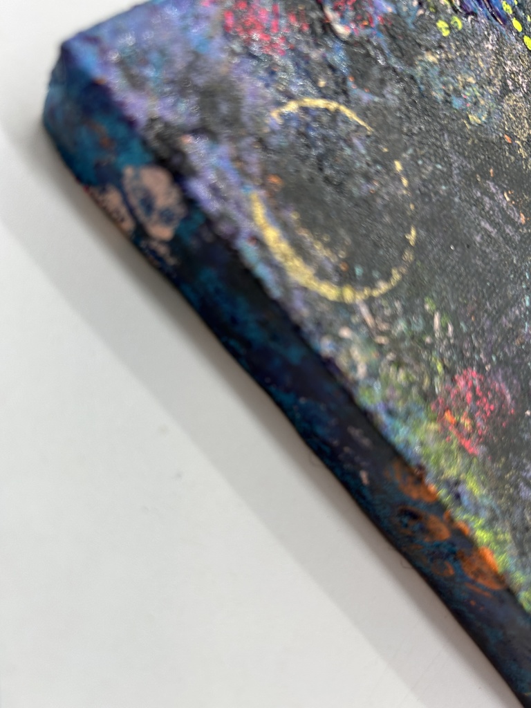 夜猫 F0サイズ アクリル画 キャンバス