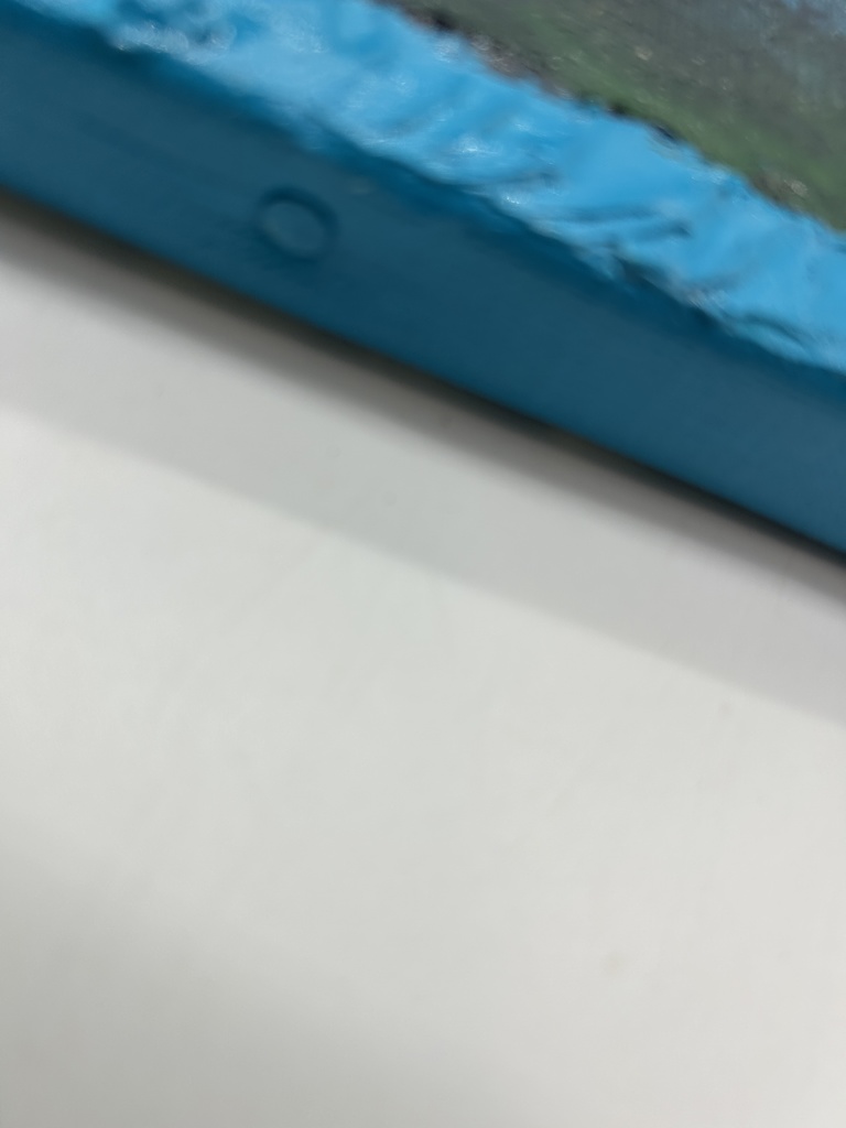 アクリル画 青寝猫 M4サイズ キャンバス