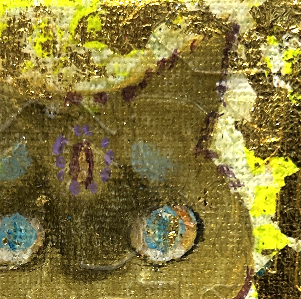 ゴッドキャット ミニアクリル画 キャンバス7.5×7.5cm