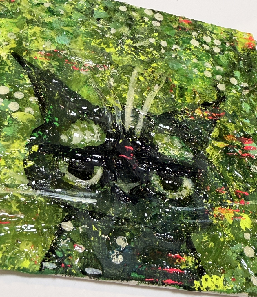 グリーンフォレスト アクリル画 10×10cm