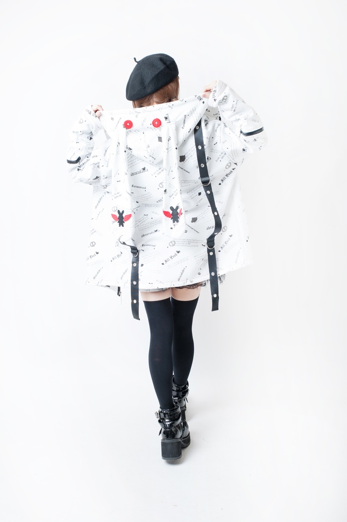 JillpunkオリジナルパンクKERA 錬金術アルケミーうさぎ賢者兎耳魔法陣裏起毛フルプリントパーカージャケット メンズ レディー V系 おしゃれ大きいサイズ男女兼用ファッション