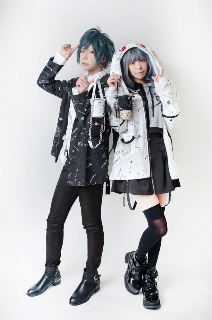 JillpunkオリジナルパンクKERA 錬金術アルケミーうさぎ賢者兎耳魔法陣裏起毛フルプリントパーカージャケット メンズ レディー V系 おしゃれ大きいサイズ男女兼用ファッション