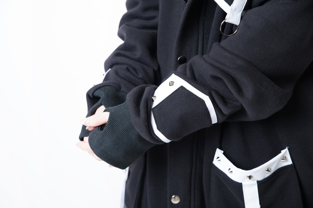 JillpunkオリジナルパンクKERA ケイローン光矢射手座ケンタウロス荒魂スパイクリベット裏起毛パーカージャケット メンズ レディー V系 おしゃれ大きいサイズ男女兼用ファッションカッコいい