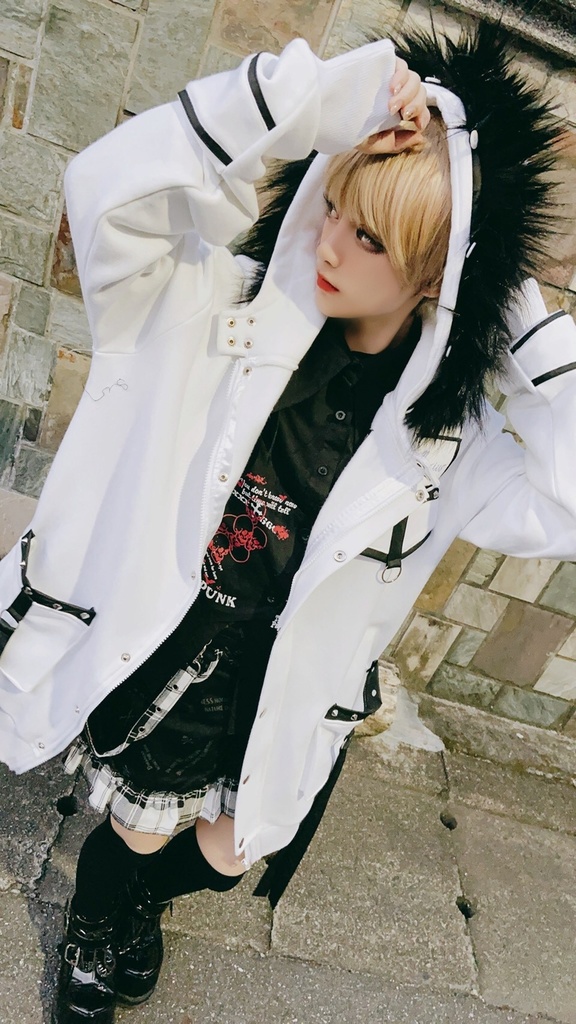 JillpunkオリジナルパンクKERA ケイローン光矢射手座ケンタウロス荒魂スパイクリベット裏起毛パーカージャケット メンズ レディー V系 おしゃれ大きいサイズ男女兼用ファッションカッコいい