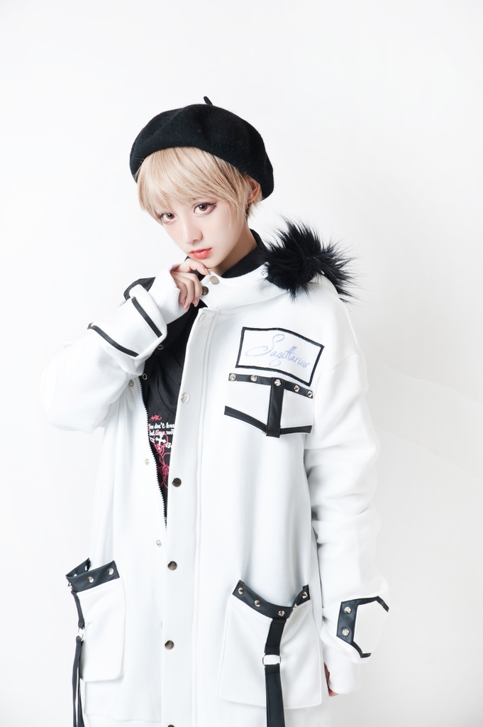 JillpunkオリジナルパンクKERA ケイローン光矢射手座ケンタウロス荒魂スパイクリベット裏起毛パーカージャケット メンズ レディー V系 おしゃれ大きいサイズ男女兼用ファッションカッコいい