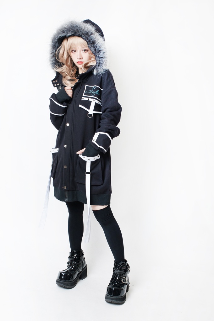 JillpunkオリジナルパンクKERA ケイローン光矢射手座ケンタウロス荒魂スパイクリベット裏起毛パーカージャケット メンズ レディー V系 おしゃれ大きいサイズ男女兼用ファッションカッコいい