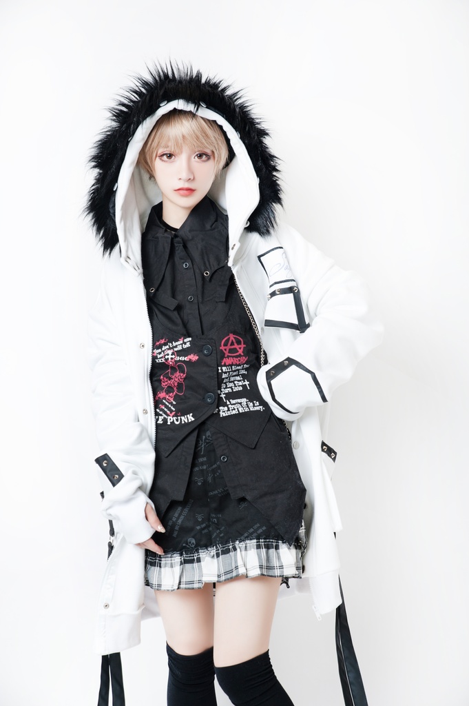 JillpunkオリジナルパンクKERA ケイローン光矢射手座ケンタウロス荒魂スパイクリベット裏起毛パーカージャケット メンズ レディー V系 おしゃれ大きいサイズ男女兼用ファッションカッコいい