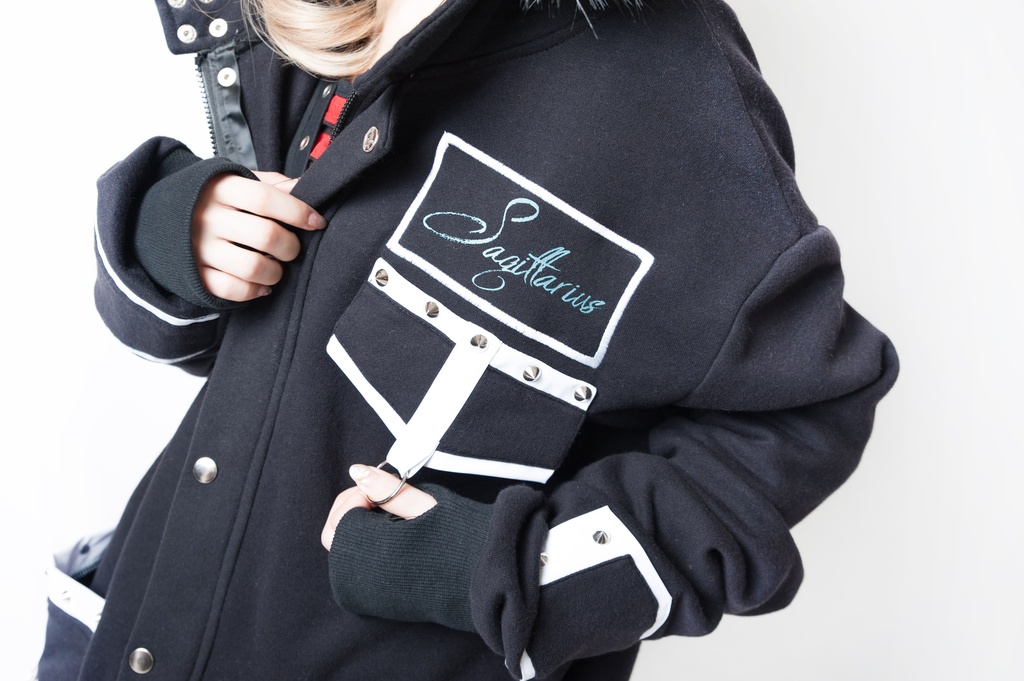 JillpunkオリジナルパンクKERA ケイローン光矢射手座ケンタウロス荒魂スパイクリベット裏起毛パーカージャケット メンズ レディー V系 おしゃれ大きいサイズ男女兼用ファッションカッコいい