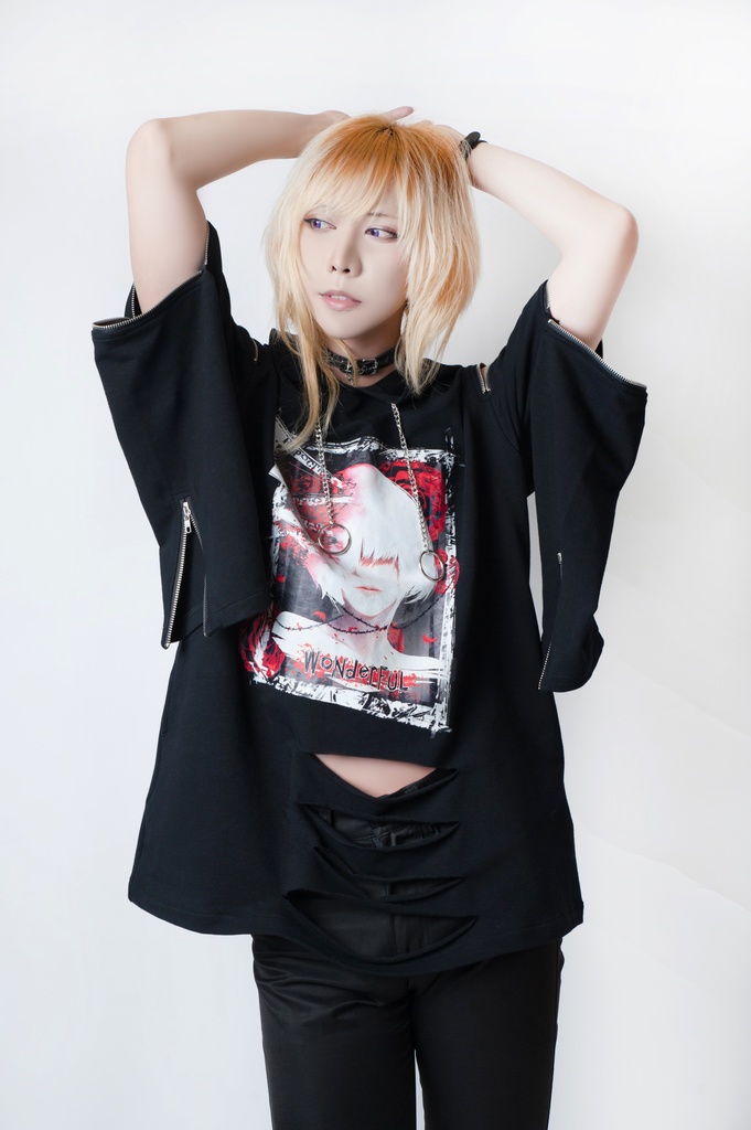 JillpunkオリジナルパンクKERA アニメファンタジー アネモネアドーニスオートマタ鉄チェーンジッパー付きゆったりクルーネックパーカー メンズ レディー V系 カッコいいおしゃれ大きいサイズ男女兼用ファッション秋葉系