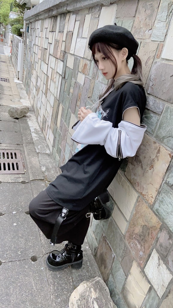 JillpunkオリジナルパンクKERA アニメファンタジー アネモネアドーニスオートマタ鉄チェーンジッパー付きゆったりクルーネックパーカー メンズ レディー V系 カッコいいおしゃれ大きいサイズ男女兼用ファッション秋葉系