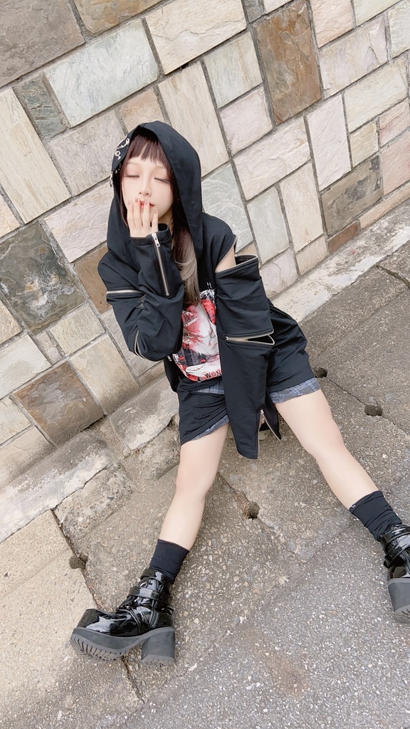 JillpunkオリジナルパンクKERA アニメファンタジー アネモネアドーニスオートマタ鉄チェーンジッパー付きゆったりクルーネックパーカー メンズ レディー V系 カッコいいおしゃれ大きいサイズ男女兼用ファッション秋葉系