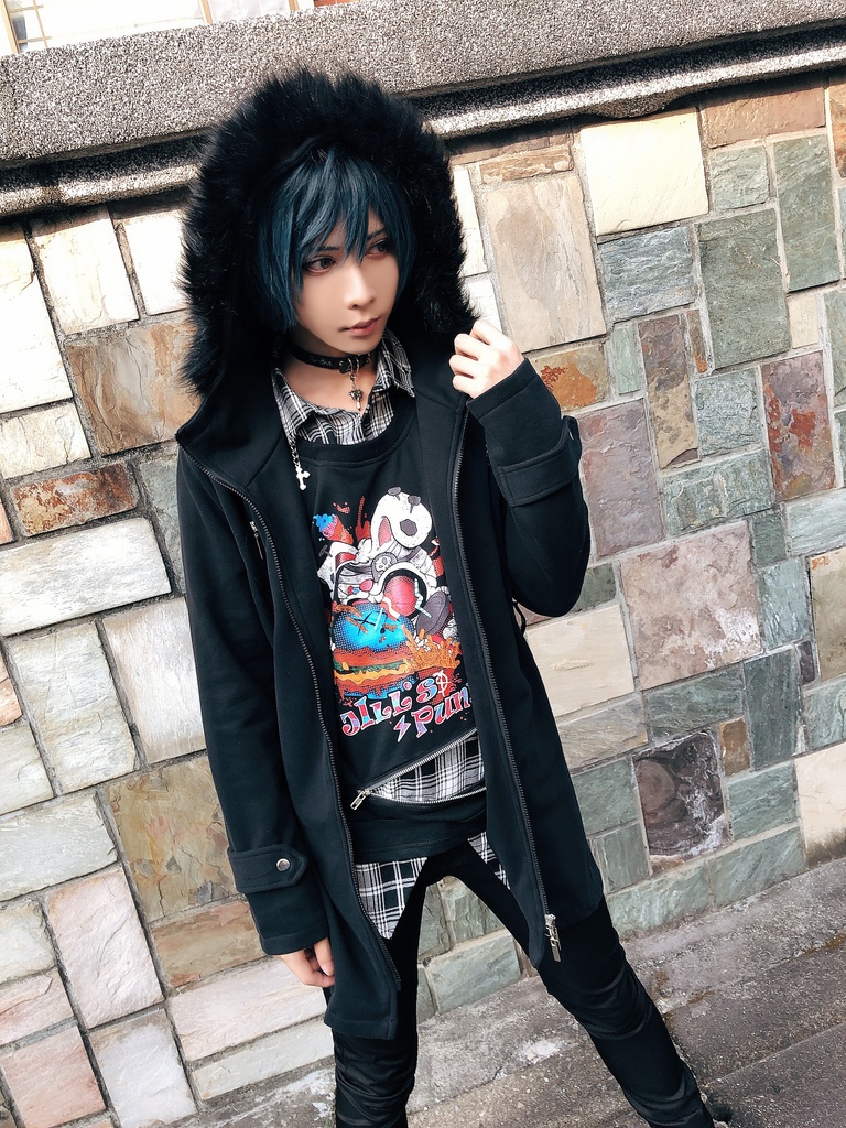 JillpunkオリジナルスタイルKERA ルシファー堕天使翼運命の子裏起毛パーカージャケット メンズ レディースV系