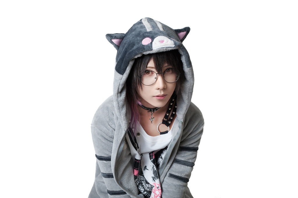 JillpunkオリジナルスタイルKERA アニメファンタジー猫の町花猫太郎猫耳肉球マイクロフリースパーカーフード付 ジャケット 大きいサイズ男女兼用 秋葉系ハロウィンHALLOWEEN